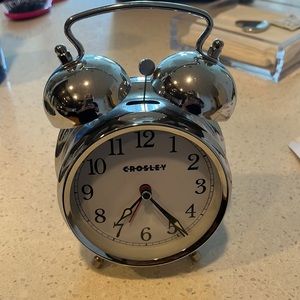 Crosley real alarm clock and decor